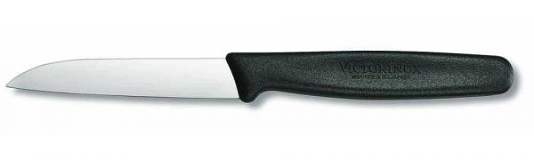 VICTORINOX STRAIGHT PARING KNIFE 8CM BLACK