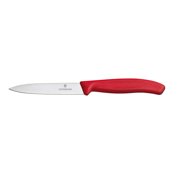 VICTORINOX PARING KNIFE 10CM POINTED BLADE RED