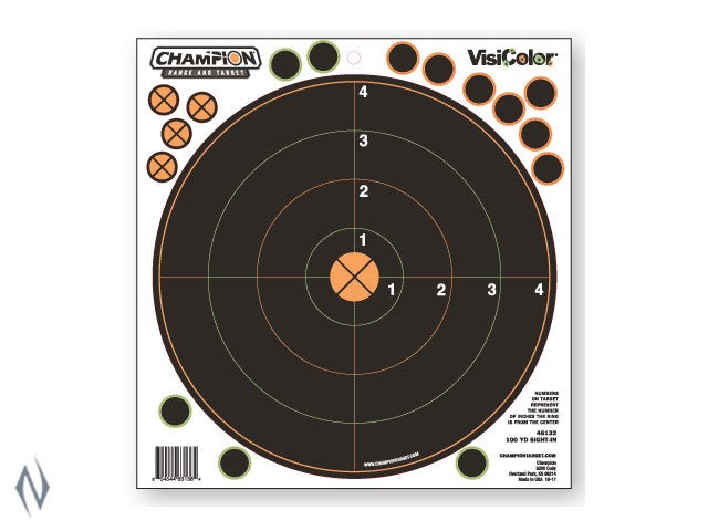 CHAMPION TARGET VISICOLOR ADHESIVE SIGHT IN 100 YD 5PK & PATCHES