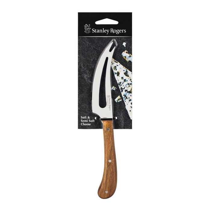 STANLEY ROGERS SLOTTED SOFT CHEESE KNIFE ACACIA