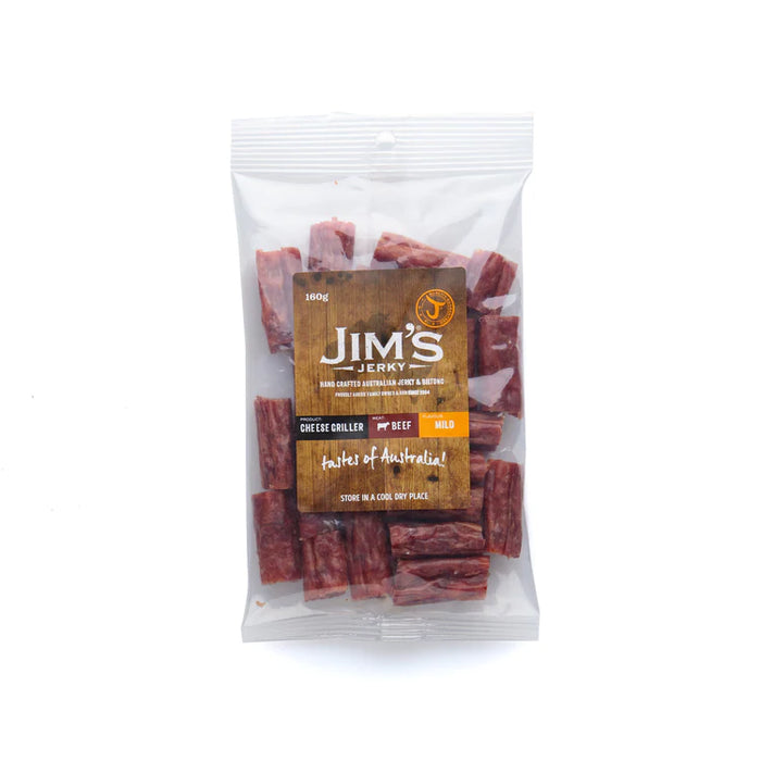 JIM'S JERKY CHEESE GRILLERS MILD 160G